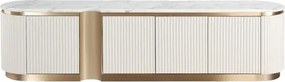 TV stolík Stilig ST916 200 cm mramor/ecru/zlatý