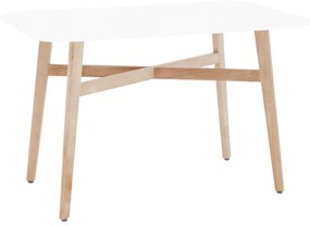 Kondela Jedálenský stôl, biela/prírodná, CYRUS 2 NEW
