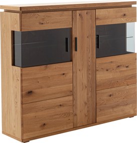 XXXLutz VYSOKÁ KOMODA, dub, farba duba, 150/128/37 cm Linea Natura - Komody - 001700023018