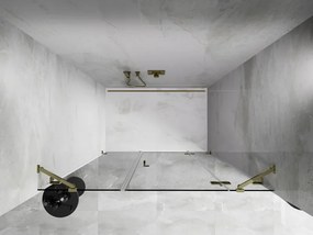 Mexen Lunar, pravé otočné sprchové dvere 145 cm, číre sklo, zlatý profil, 834S-145-050-50-00-P
