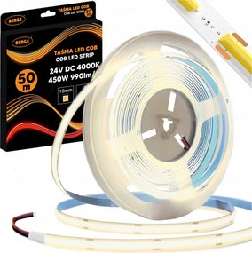 COB Neónový LED pásik 24V - 480D - 9W/m - IP20 - 990lm - 50m - neutrálna farba