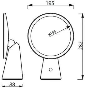 Philips - Stmievateľné kozmetické zrkadielko s LED podsvietením MIRROR LED/4,5W/5V