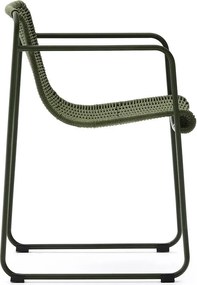 Zelená kovová záhradná stolička Maurina – Kave Home