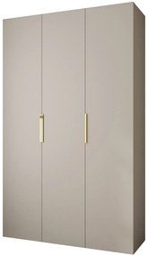 Šatníková skriňa 150 cm Carmela 40-4 (kašmír + zlatá). Akcia -20%. Vlastná spoľahlivá doprava až k Vám domov. 1126656