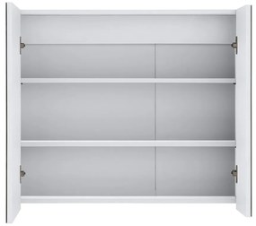 Biela nástenná kúpeľňová skrinka so zrkadlom Støraa Wisla, 80 x 70 cm