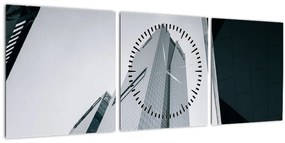 Obraz - Mrakodrap (s hodinami) (90x30 cm)