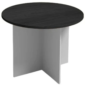 Rokovací stôl s guľatou doskou PRIMO GRAY, priemer 1000 mm, sivá/wenge