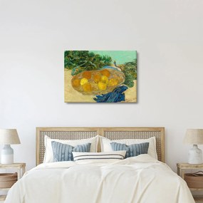 Obraz - Vincent van Gogh, Still Life of  Oranges and Lemons with  Blue Gloves, reprodukcia (70x50 cm)