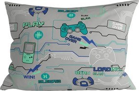 Obliečka na vankúš z mikrovlákna LOADING MODE 70x90 cm, sivá