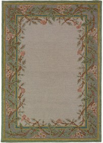 Ručne všívaný vlnený koberec's reliéfnou štruktúrou Verona Floral