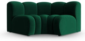 Zelený zamatový modul pohovky (variabilný roh) Lupine – Micadoni