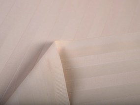 Biante Damaškový oválny obrus Atlas Grádl DM-017 Púdrovo béžový - pásiky 2 cm 50x100 cm