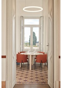 Červené čalúnené jedálenské kreslá v súprave 2 ks Mogi – Teulat