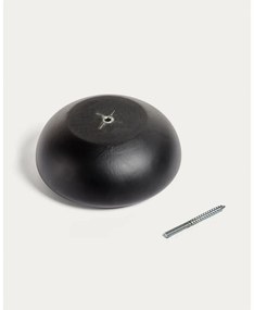 Čierne nástenné drevené háčiky v súprave 3 ks Nadue – Kave Home