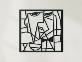 drevko Drevený obraz na stenu Gentleman Rozmer obrazu: 32 x 32,5 cm, Farba dekorácie: Čierna