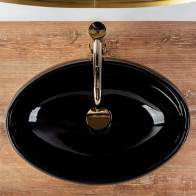 Rea Linda umývadlo, 49 x 34 cm, čierna, REA-U8523