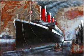 Ručne zváraný a maľovaný obraz z kovu 1200x40x800 Titanic