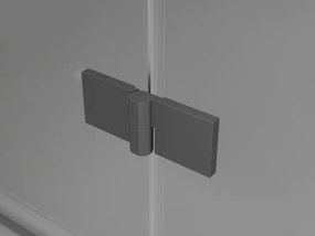 Mexen Lunar Duo, výklopný sprchový kút 120 x 110 cm, 8mm číre sklo, grafitový profil, 834-120L-110P-95-00