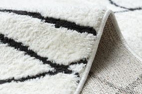 Dywany Łuszczów, Kusový koberec Mode 8522 abstract cream/black, 240x330, biela, chodba / predsieň