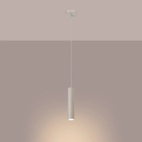 Závesné svietidlo Lagos, 1x béžové kovové tienidlo