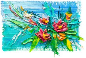 Fototapeta - Olejové kvety (254x184 cm)