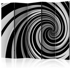 Paraván - Black and white swirl II [Room Dividers]