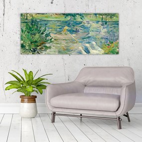 Obraz - Berthe Morisot, Girl in a Boat with Geese, reprodukcia (120x50 cm)