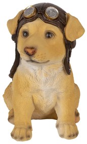 Dekoratívne soška psa s motorkársku čiapkou - 14 * 10 * 16 cm