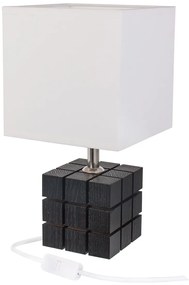 HELLUX Stolná lampa RUBI E27 čierna / biele tienidlo 4113443