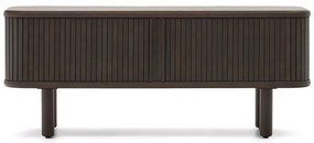 Tmavohnedý TV stolík v dekore jaseňa 120x50 cm Mailen – Kave Home