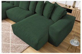 Zelená menčestrová rohová pohovka Voltaire – Bobochic Paris