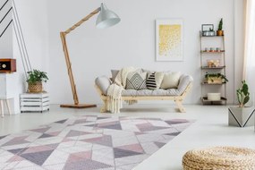 Koberec SIZAL SION Geometric 3006 ecru/rúž