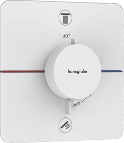 Sprchová a vaňová batéria Hansgrohe ShowerSelect Comfort Q bez podomietkového telesa matná biela 15583700, 1 ks