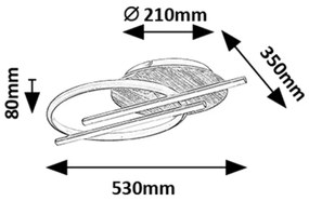 Rabalux 71404 - LED Stropné svietidlo ARASH LED/40W/230V 3000/4000/6500K