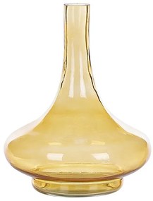 Sklo Dekoratívna váza 30 Žltá PANEER Beliani
