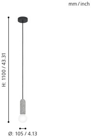 Eglo 39831 - Luster na lanku GIACONECCHIA 1xE27/40W/230V