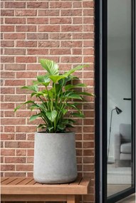 Moderný kvetináč VEKRA, sklolaminát, 40x40 cm, sivý