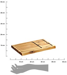 Drevený servírovací podnos Andrew, 37,5x24x1,8 cm