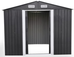 Záhradný domček BestBerg BBSH-608A / 5,3 m² / 205 x 257 x 202 cm / antracitová/biela