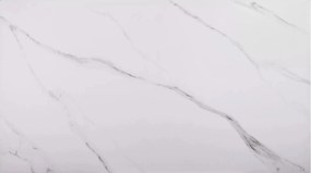 Jedálenský rozkladací stôl Laconi 160/220 cm keramika biely mramor/čierny