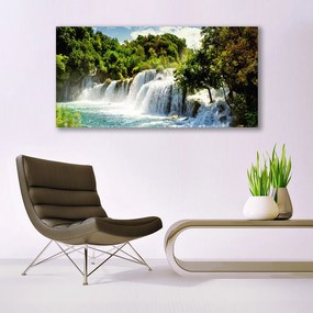Obraz plexi Vodopád príroda les 120x60 cm