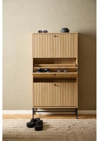 Výklopná skrinka na topánky v dekore duba v prírodnej farbe 72x140x25 cm Albany – Actona