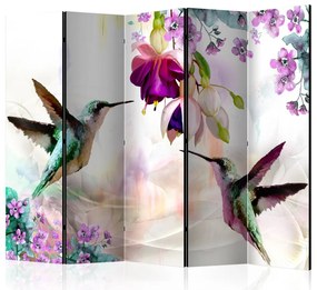 Artgeist Paraván - Hummingbirds and Flowers II [Room Dividers]