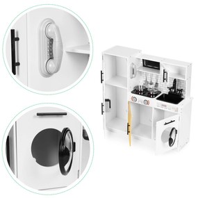 Veľká drevená kuchynka pre deti + zvuky a svetlá ECOTOYS