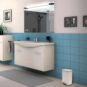 Matne biely nášľapný oceľový odpadkový kôš 5 l Akira – Spirella