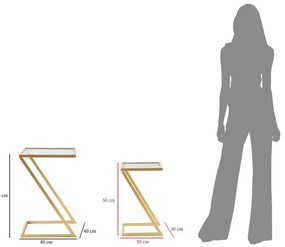 Odkladacie stolíky v súprave 2 ks so sklenenou doskou 40x40 cm Zet – Mauro Ferretti