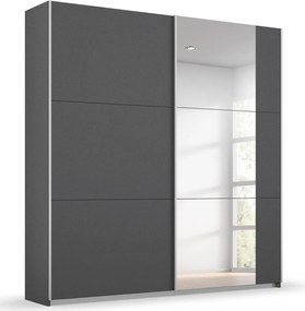 Šatníková skriňa Kronach, 175 cm, šedá/zrkadlo