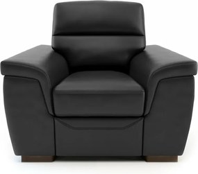 Kožené kreslo ROSSO II, čierna (nero 308)