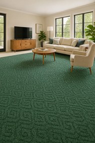 ITC, Koberec metráž Bella Marbella 25, na mieru, šíře 3m,4m,5m, zelená, filc, obývacia izba
