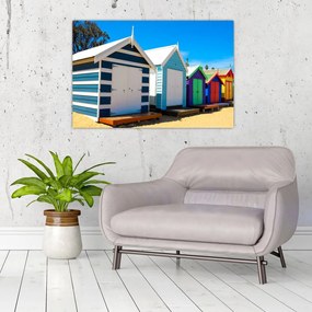 Obraz - Pláž Brighton, Melbourne, Austrália (90x60 cm)